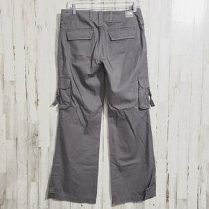 The North Face Women's Gray Cargo Pants Baggy Flared Wide Legs size 31/ 32